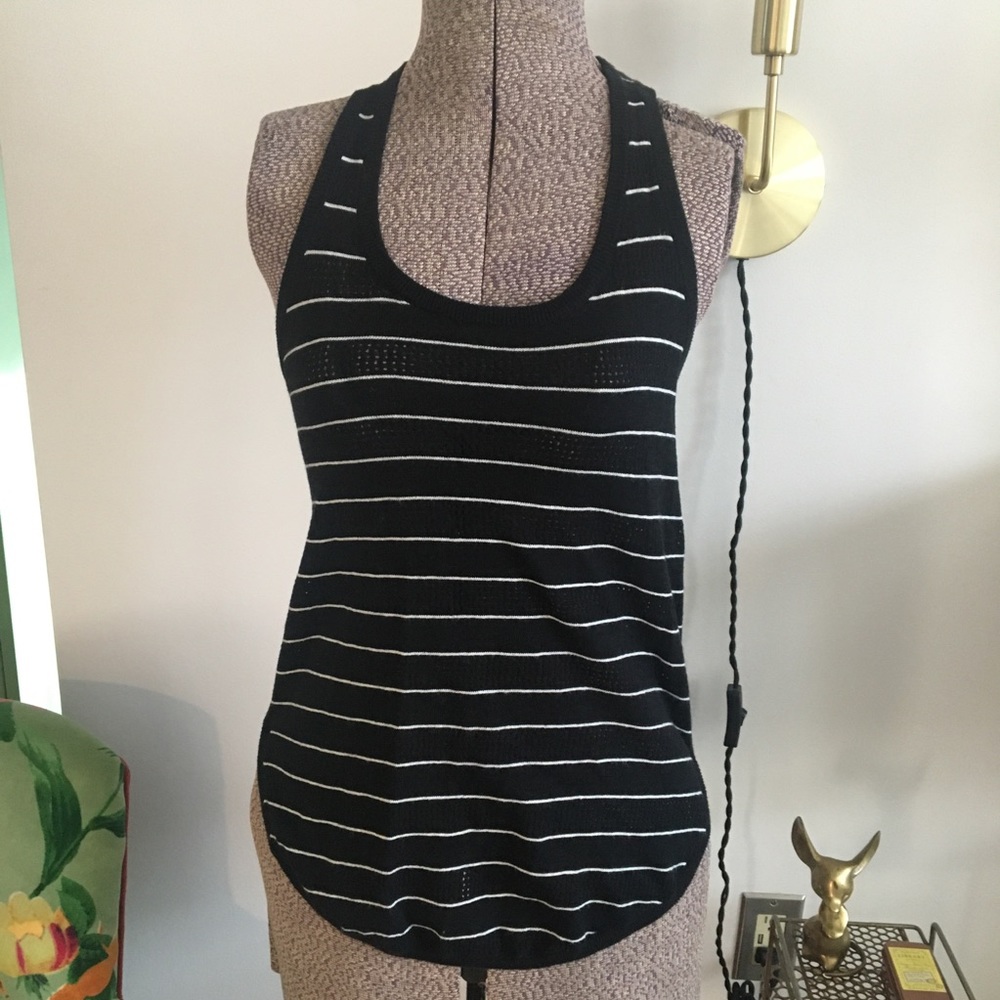 Athleta Striped Hi-Low Racer back Tank XXS